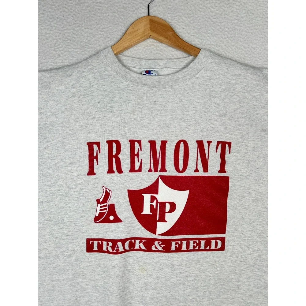 VTG 90s Champion Sweatshirt Fremont High School Track & Field - 3XL -Made in USA